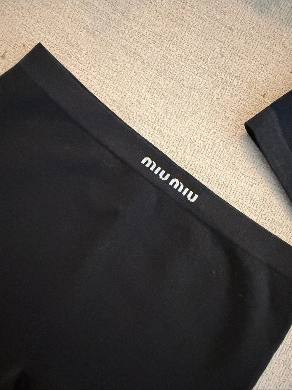 Miu Miu Black Racerback Bralette & Shorts Set - Picture 3 of 4
